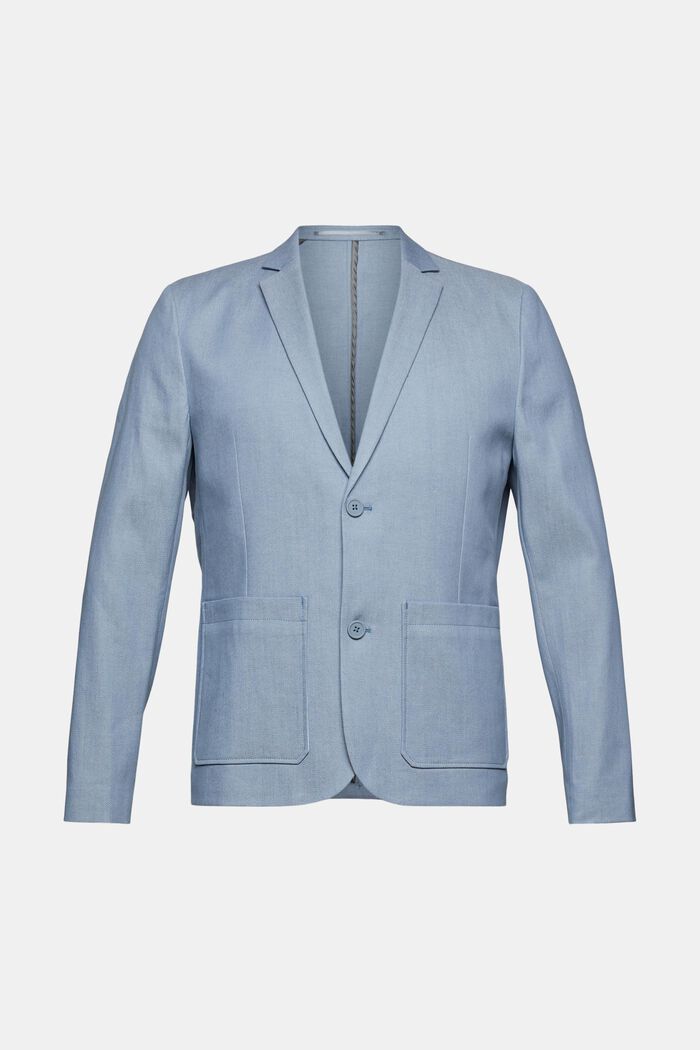 HEMP mix & match jacket, GREY BLUE, overview