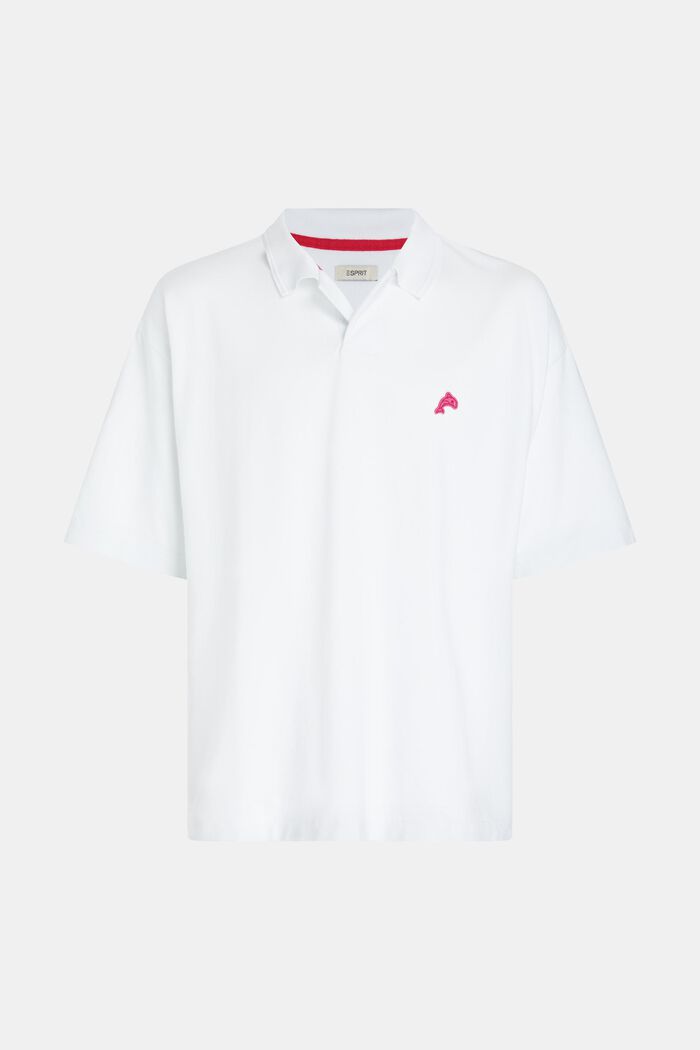 Dolphin Tennis Club Relaxed Polo, WHITE, detail image number 4