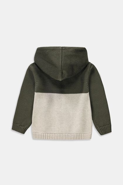 Knitted zip-up hoodie