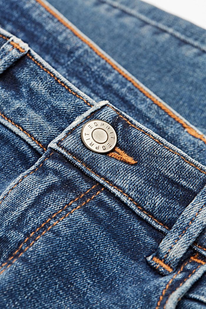 Stretch jeans in organic cotton, BLUE MEDIUM WASHED, detail image number 5