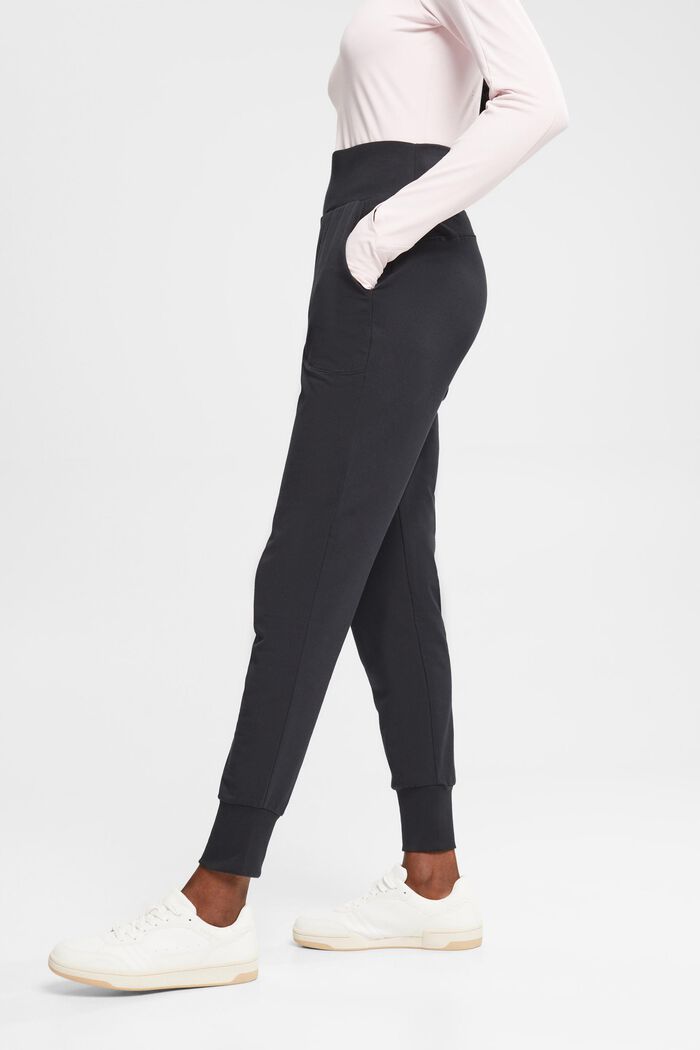 Cotton-jersey sports trousers, BLACK, detail image number 1