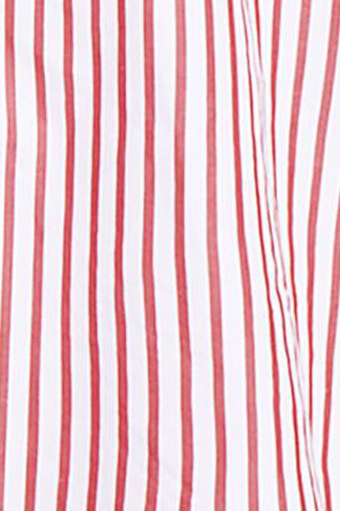 Striped Cotton-Poplin Shirt, DARK RED, detail image number 5