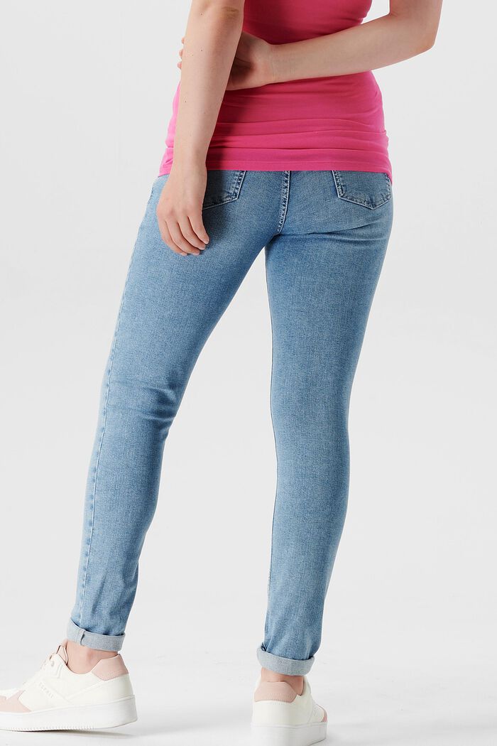 Skinny fit jeans with over-the-bump waistband, LIGHT WASHED, detail image number 1