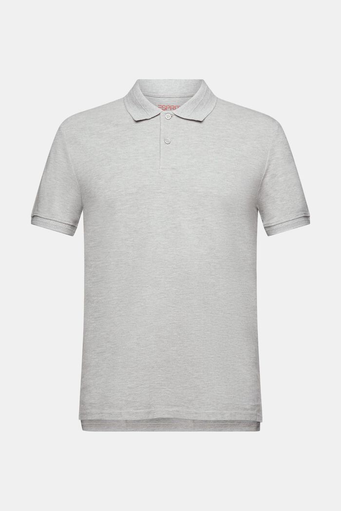 Pima Cotton Piqué Polo Shirt, LIGHT GREY, detail image number 6