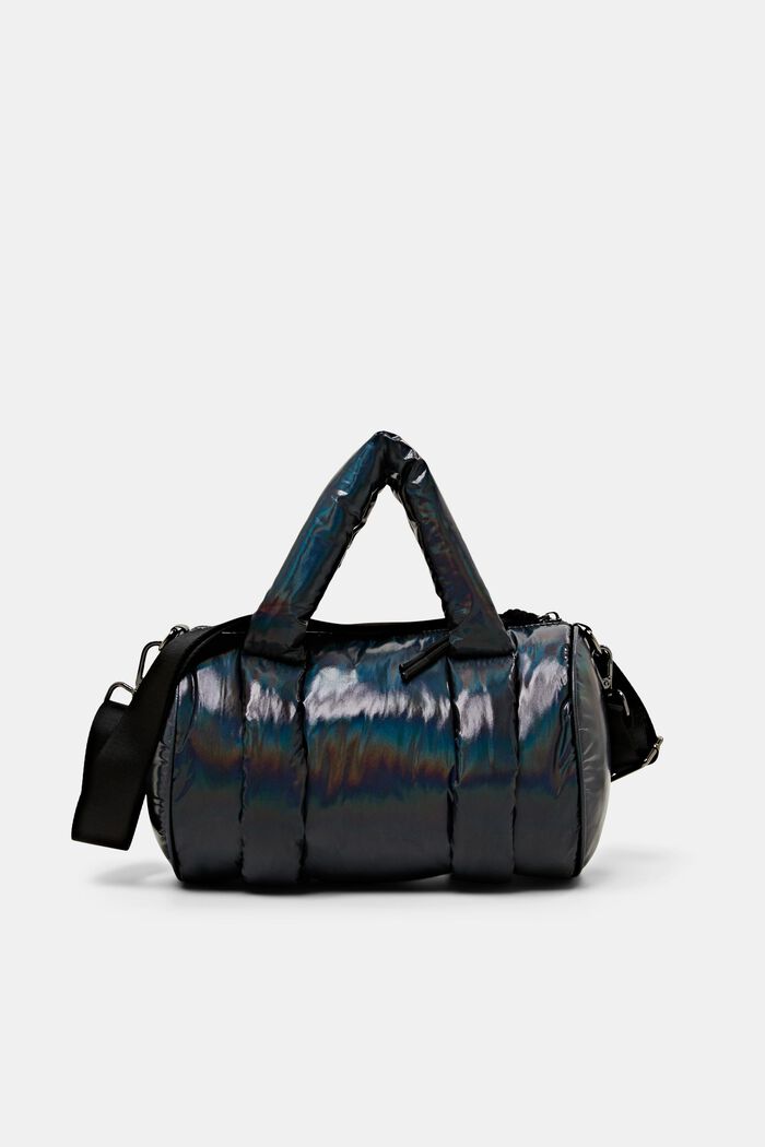 Small holographic puffer bag