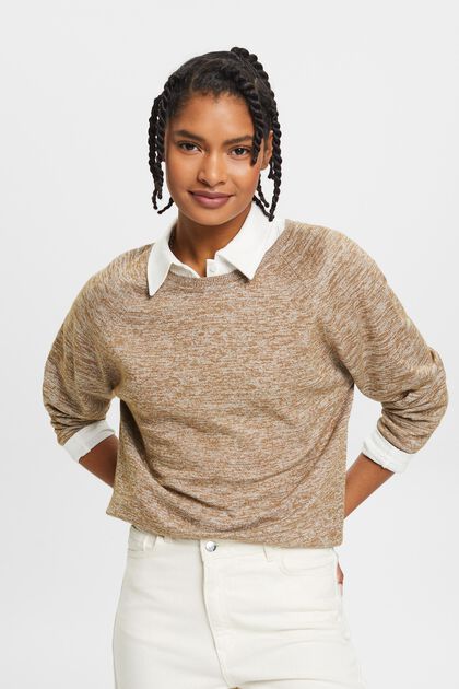 Sweater with batwing sleeves