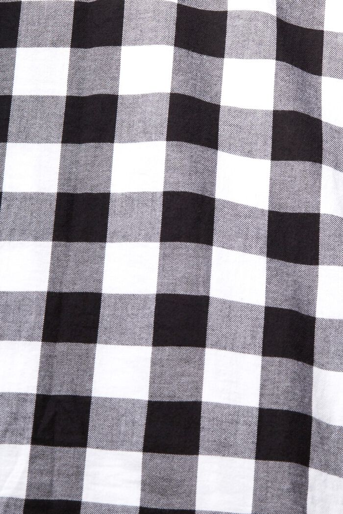 Vichy-checked flannel shirt of sustainable cotton, BLACK, detail image number 1