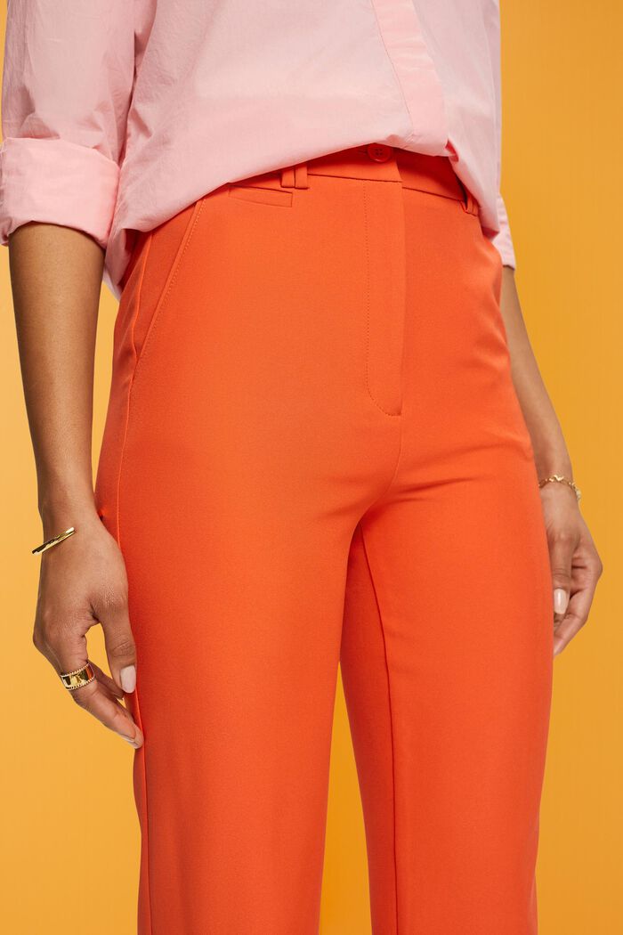High-rise retro flared trousers, ORANGE RED, detail image number 2