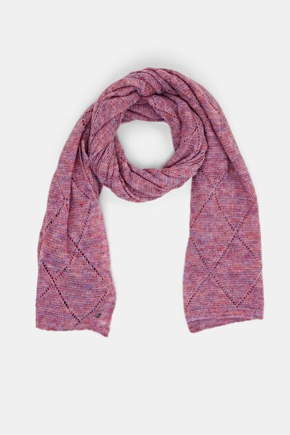 Recycled: ajour scarf with wool