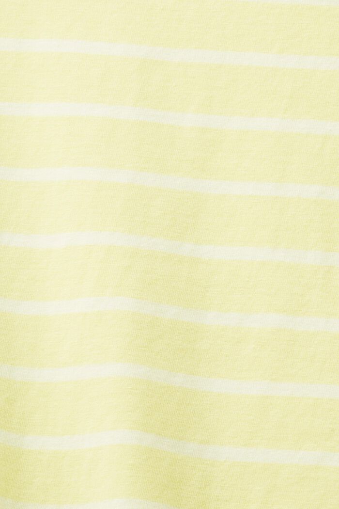 Striped Crewneck Top, LIME YELLOW, detail image number 5