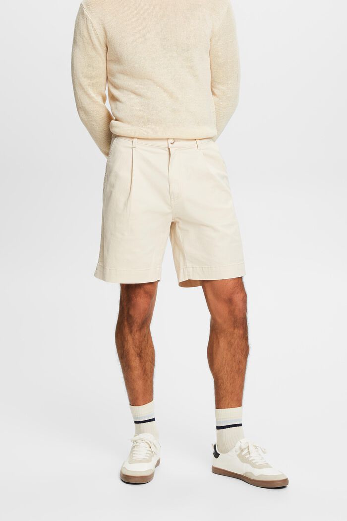Cotton Chino Shorts, LIGHT BEIGE, detail image number 0