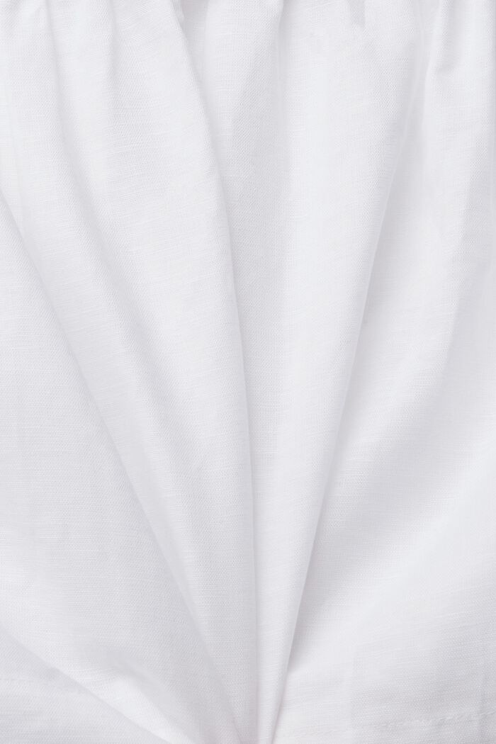 Mini skirt made of blended linen, WHITE, detail image number 1
