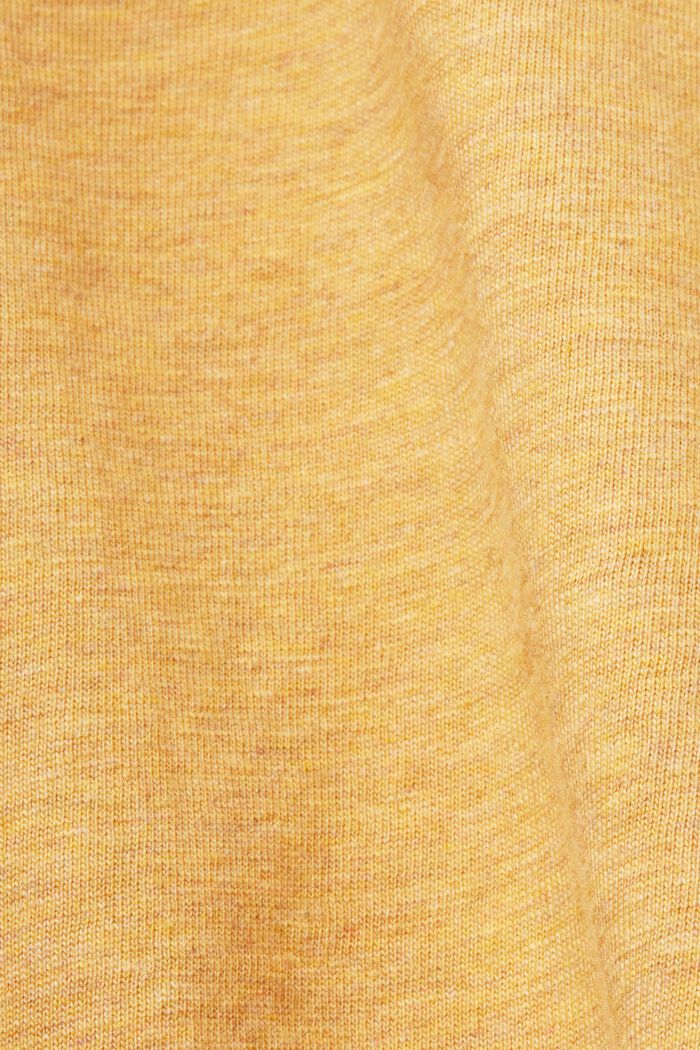 Cotton Jersey Polo Shirt, SUNFLOWER YELLOW, detail image number 5