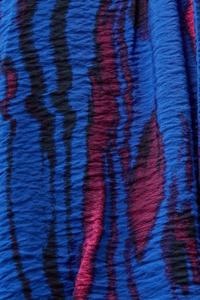 Printed Crinkled Wrap Blouse, BRIGHT BLUE, detail image number 5