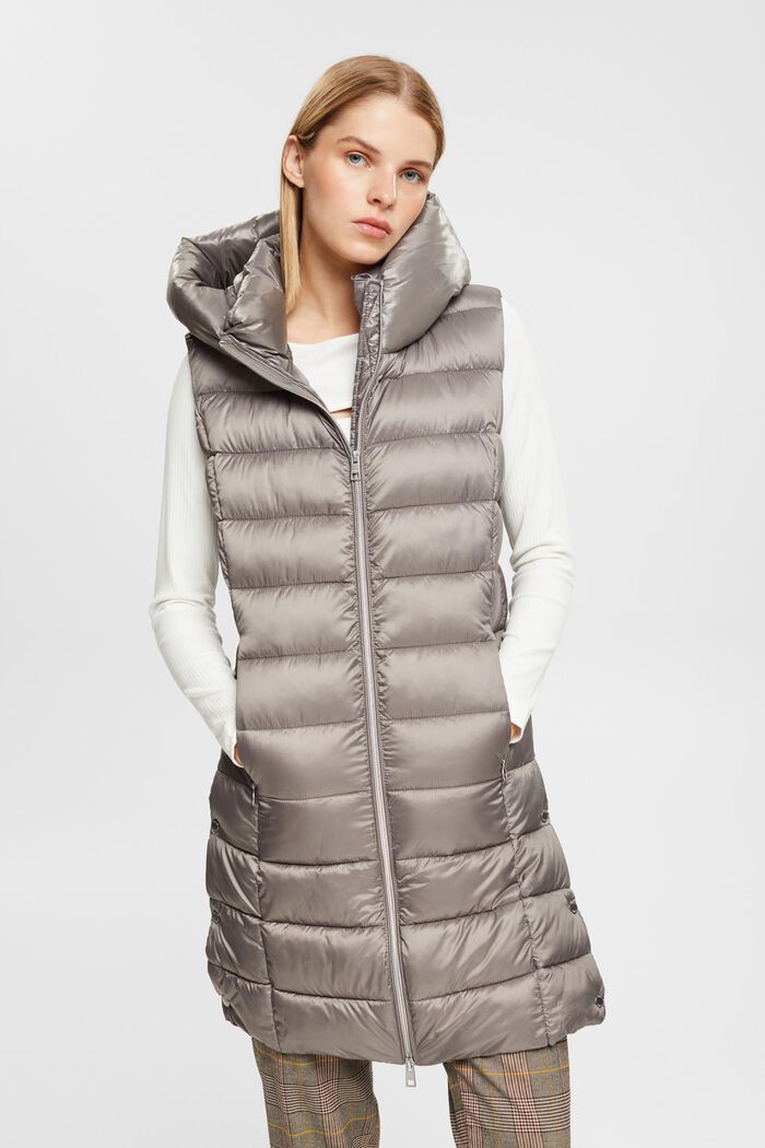 Long quilted body warmer with 3M™ Thinsulate™, LIGHT GUNMETAL, detail image number 0