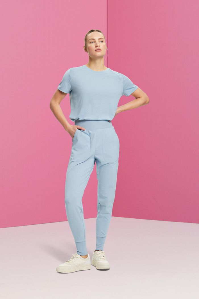 Cotton-jersey sports trousers, PASTEL BLUE, detail image number 5