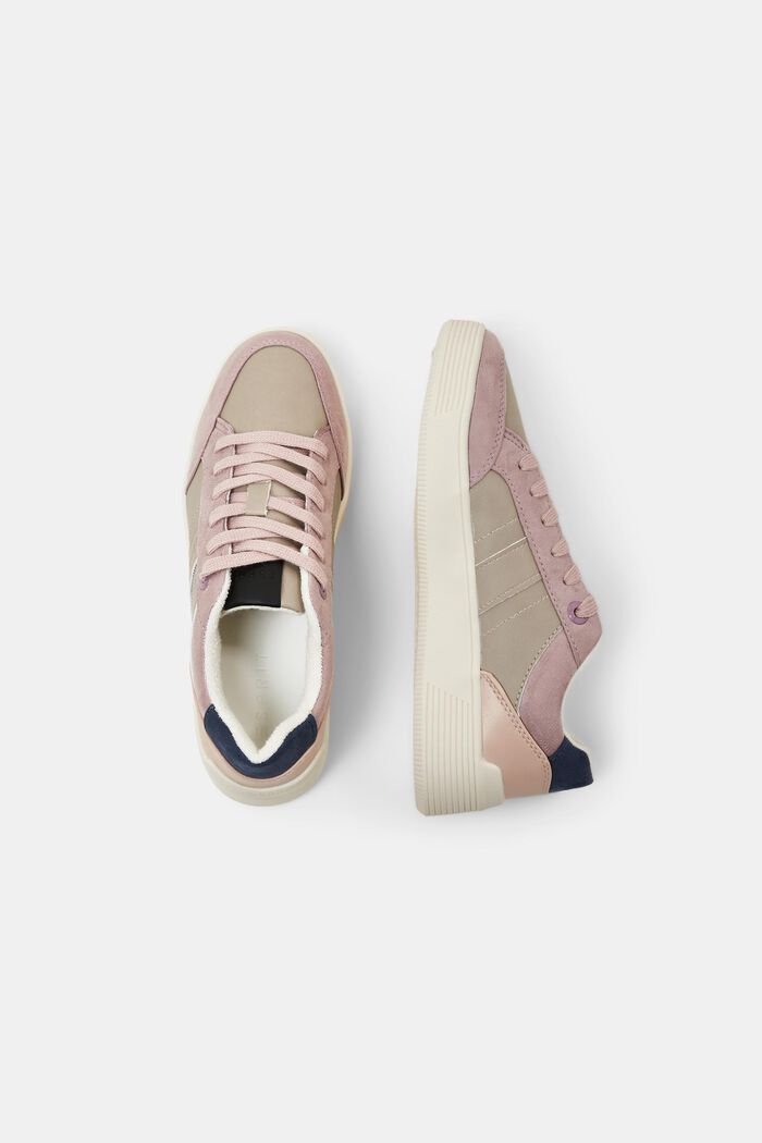 Vegan: faux leather trainers, OLD PINK, detail image number 5