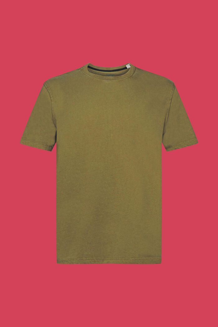Garment-dyed jersey t-shirt, 100% cotton, OLIVE, detail image number 5