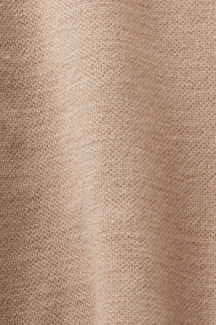 Wool-Blend Crewneck Sweater, BEIGE, detail image number 5