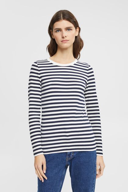 Striped long sleeve top