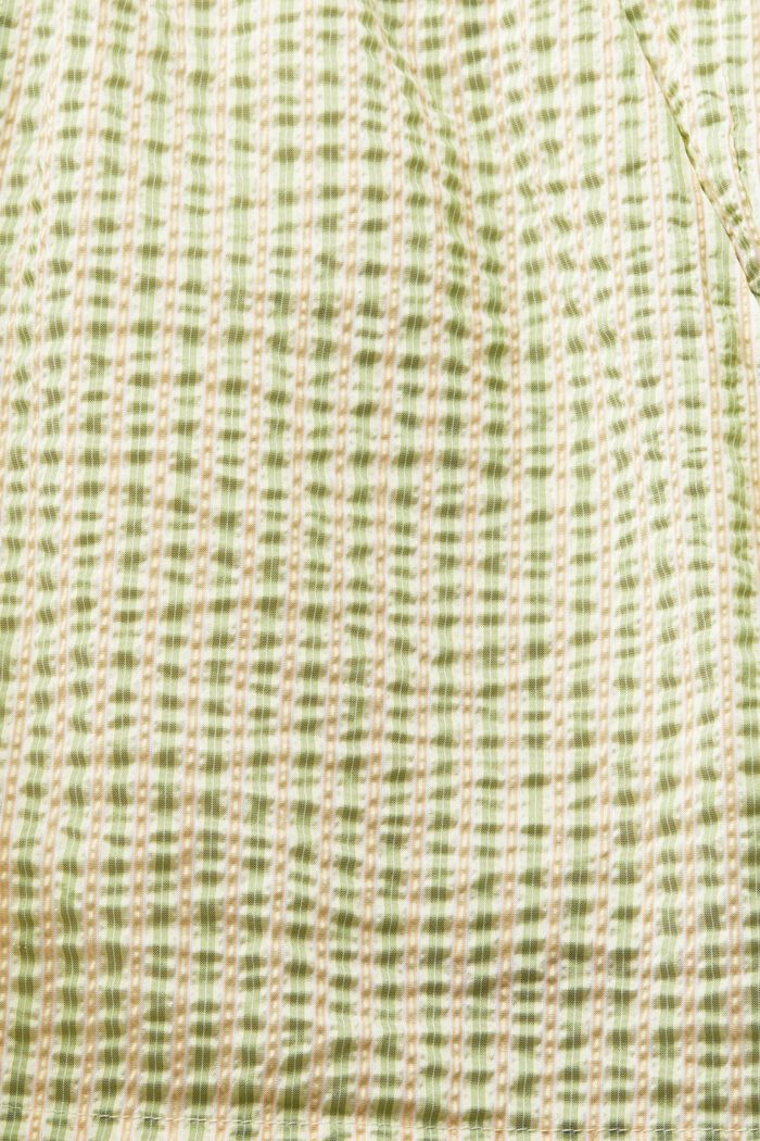 Crinkled Striped Shorts, LIGHT GREEN, detail image number 6