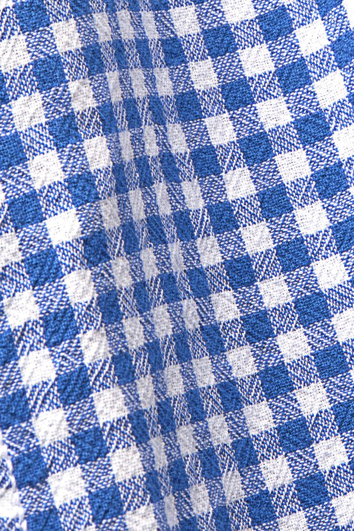 Vichy button-down shirt, 100% cotton, INK, detail image number 4