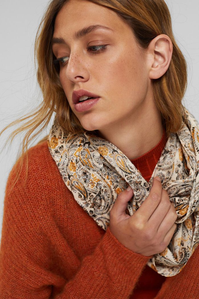 Recycled: paisley snood, CREAM BEIGE, detail image number 1