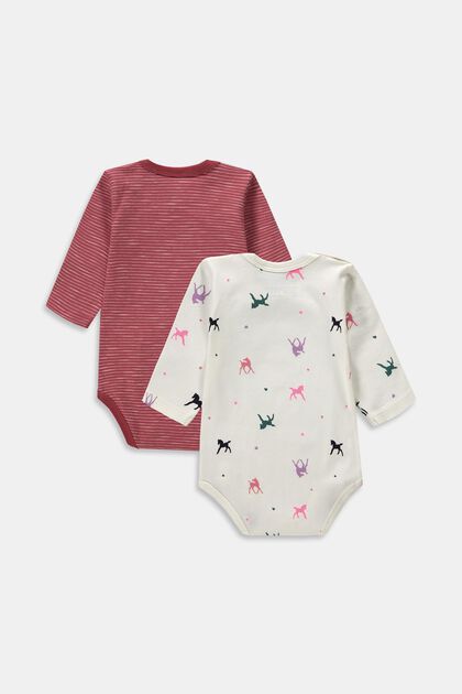 2-pack of long-sleeved bodysuits, organic cotton