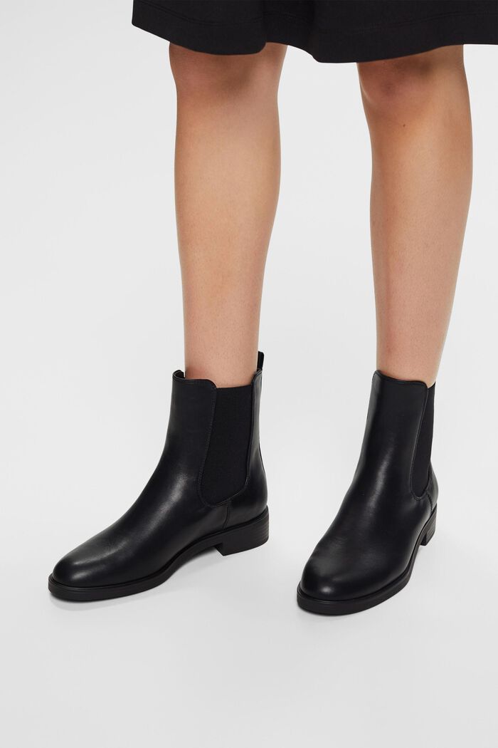 Vegan Leather Chelsea Boots, BLACK, detail image number 1