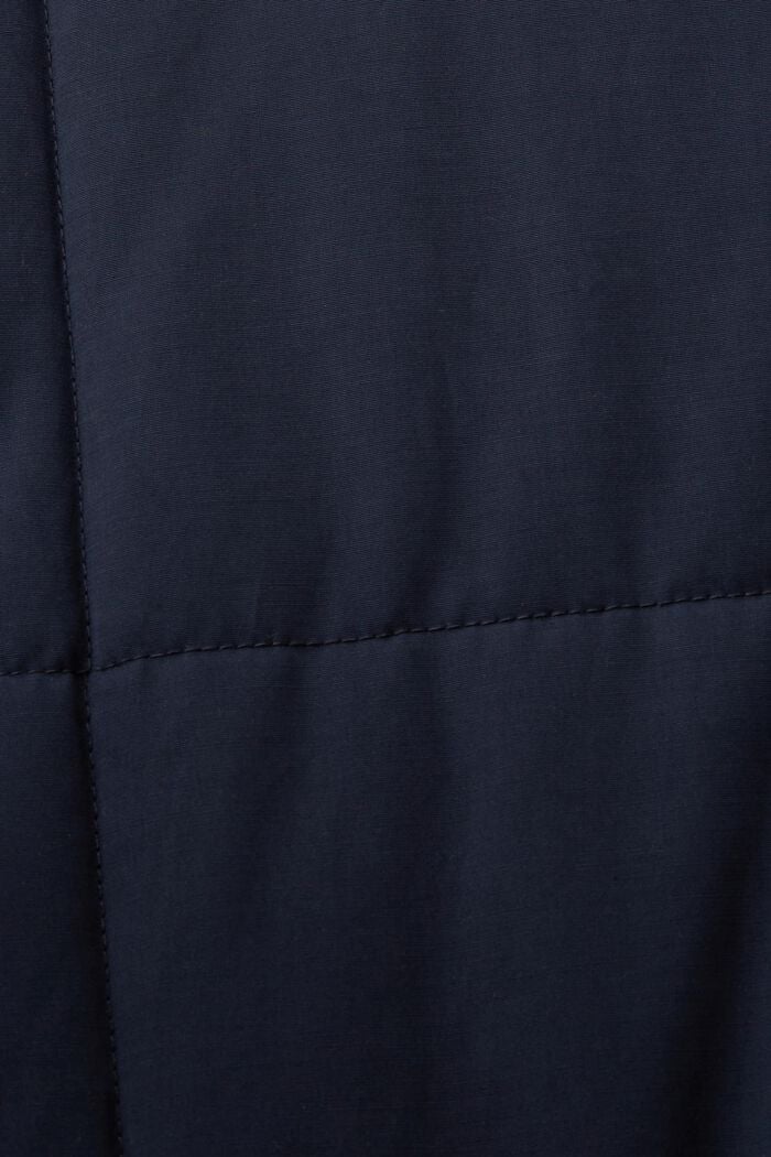 Recycled: quilted coat with fleece lining, NAVY, detail image number 6