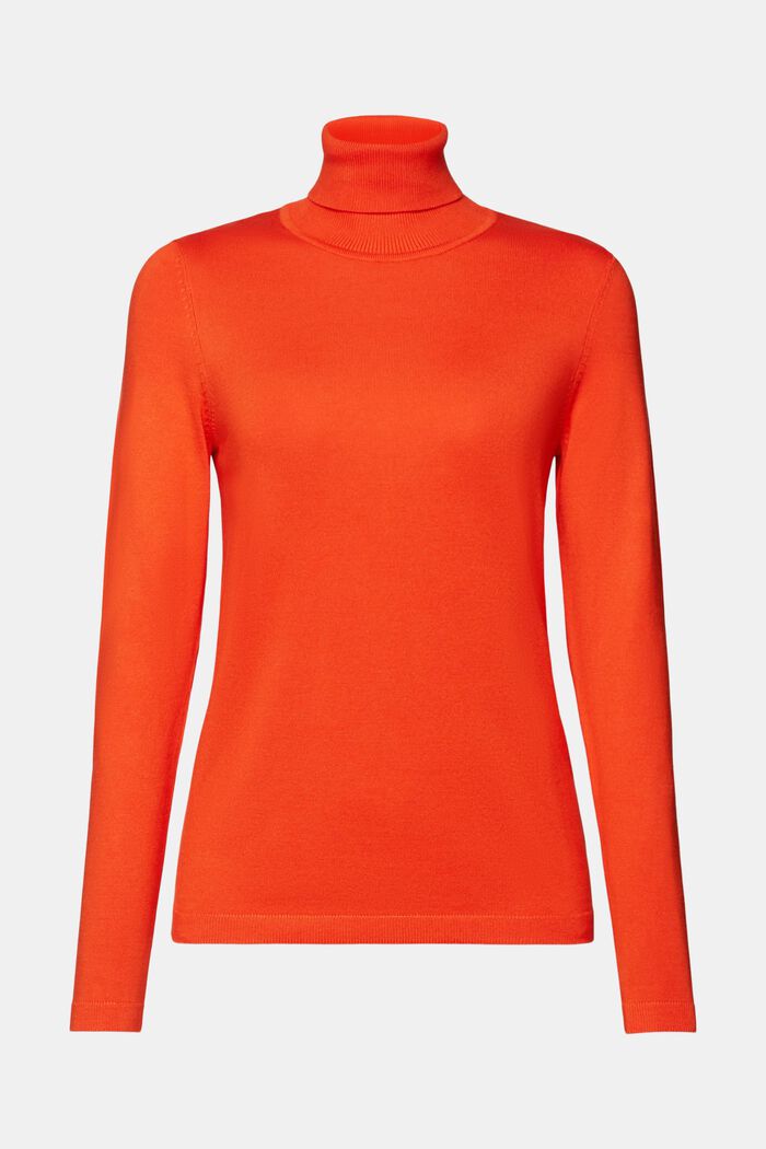 Long-Sleeve Turtleneck Sweater, BRIGHT ORANGE, detail image number 6
