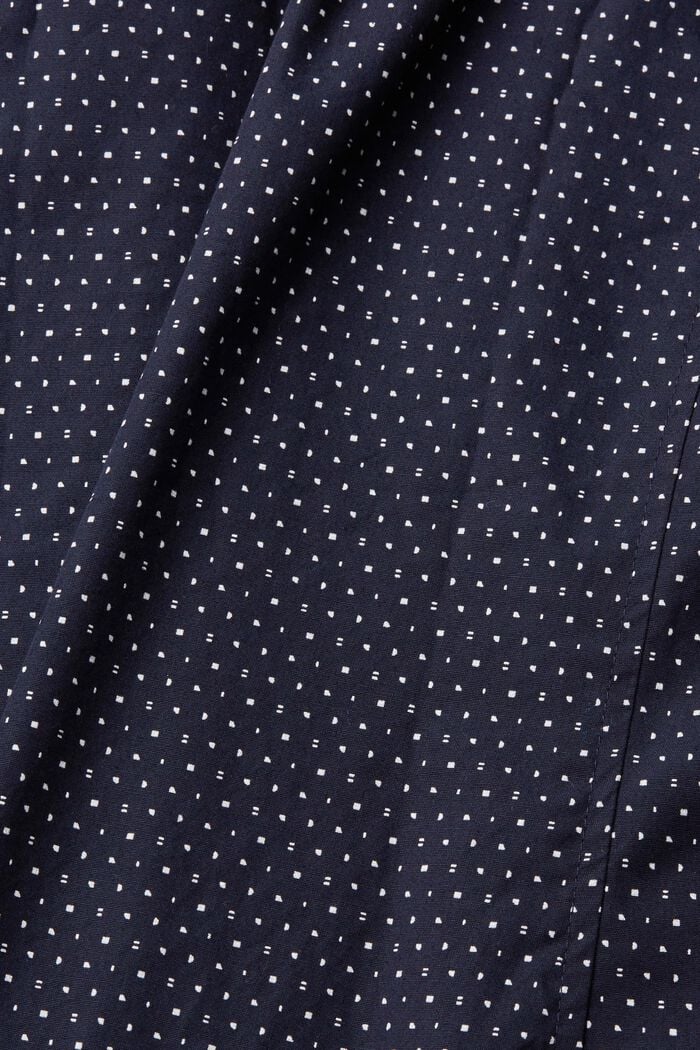 Sustainable cotton patterned shirt, NAVY, detail image number 4