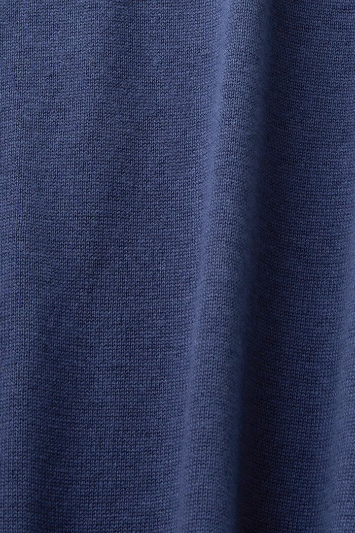 Knit jumper with a polo collar, TENCEL™, GREY BLUE, detail image number 4