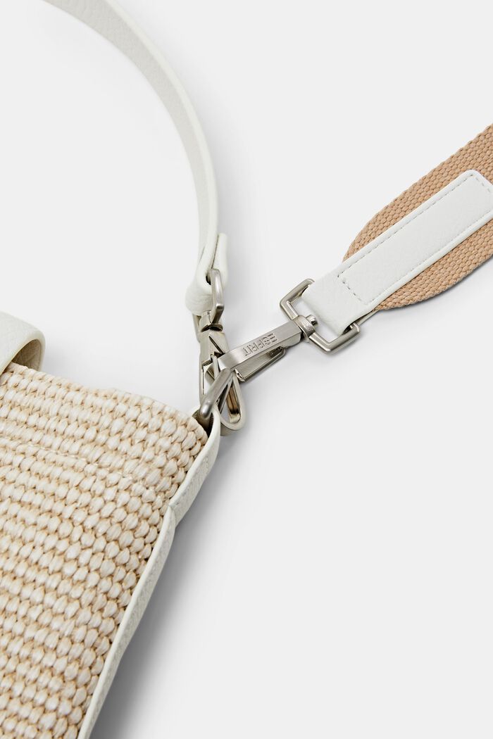 Material Mix Hobo Bag, OFF WHITE, detail image number 1