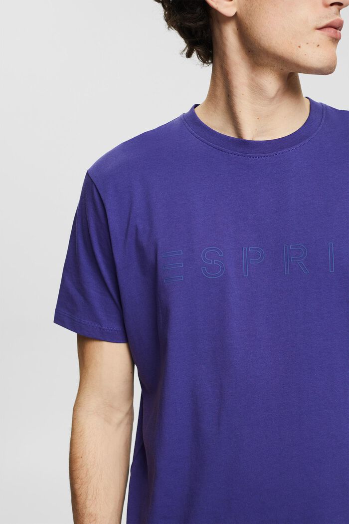 Jersey T-shirt with a logo print, DARK PURPLE, detail image number 1