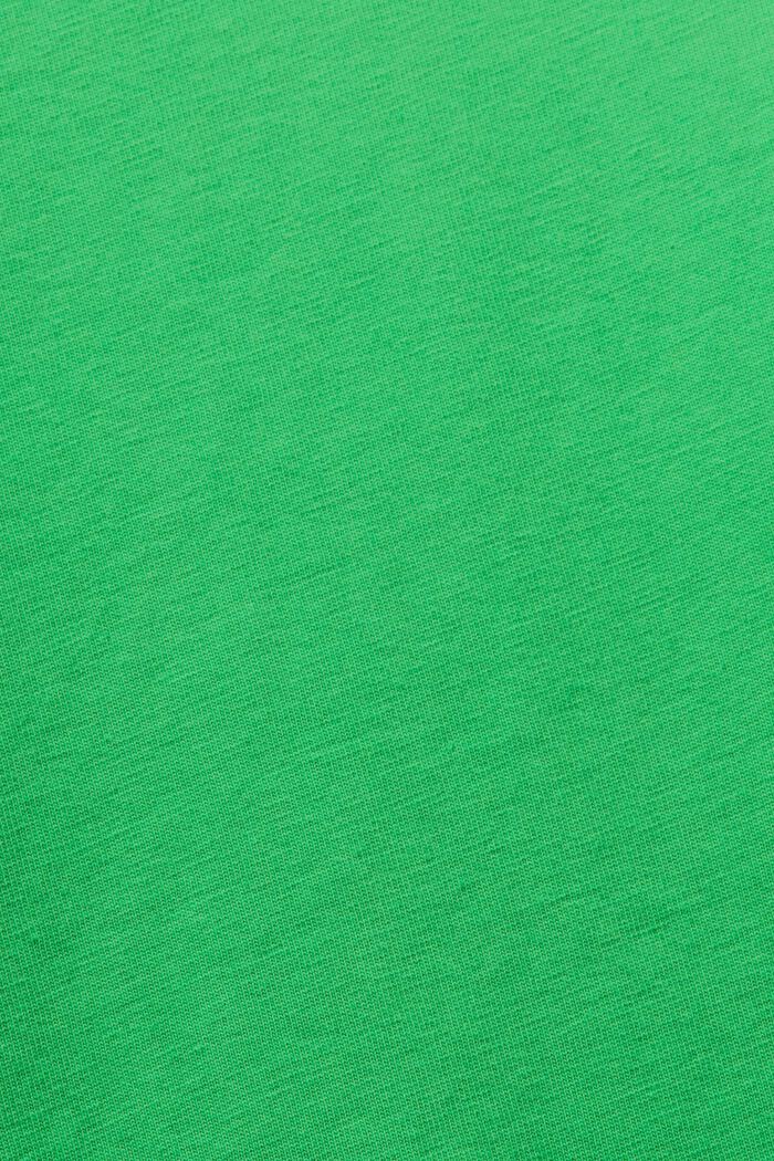 Cotton crewneck T-shirt, GREEN, detail image number 6