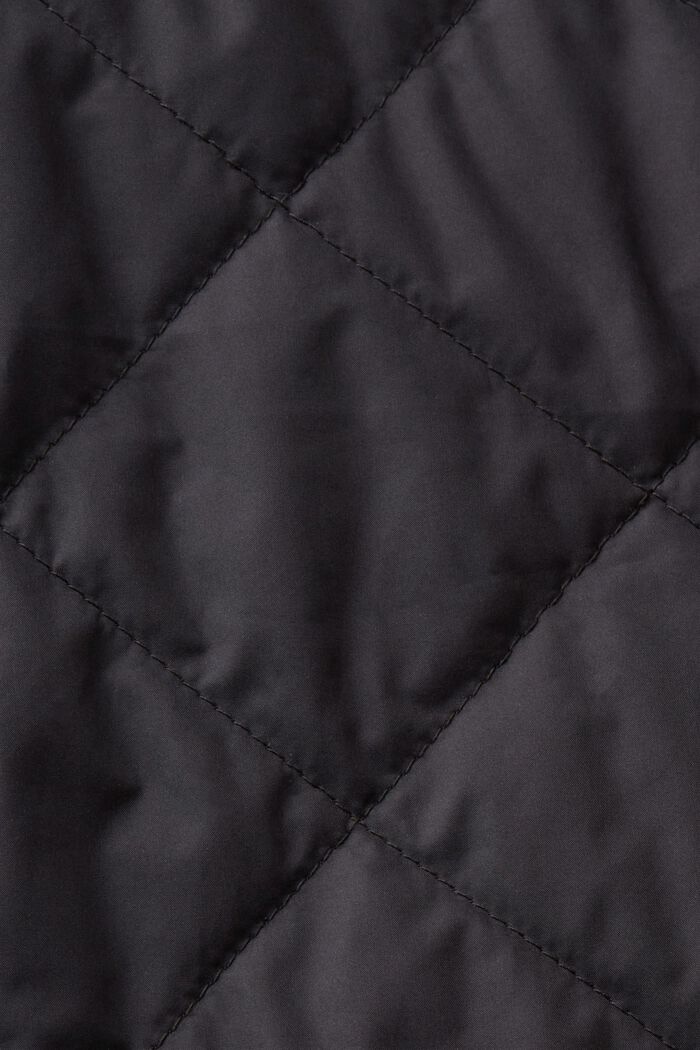 Ultra-lightweight quilted coat, BLACK, detail image number 5