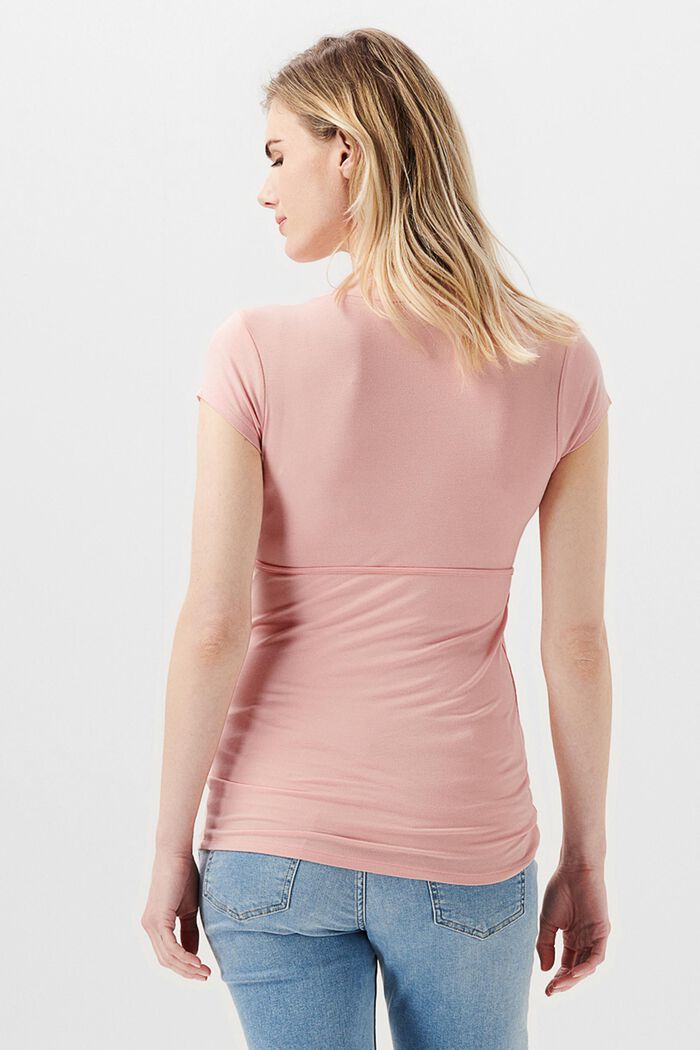 T-shirt with nursing feature, LENZING™ ECOVERO™, LIGHT PINK, detail image number 3