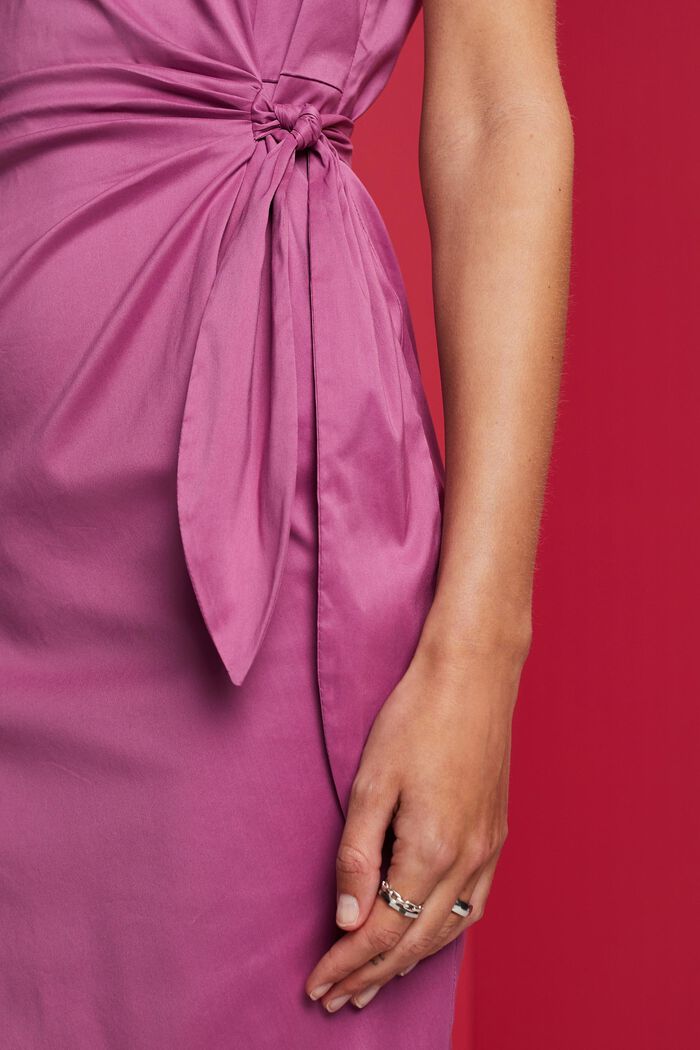 Pencil dress with a knot detail, VIOLET, detail image number 2