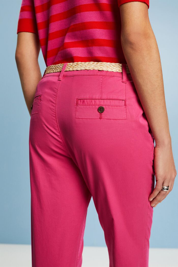 Belted Chino, PINK FUCHSIA, detail image number 3