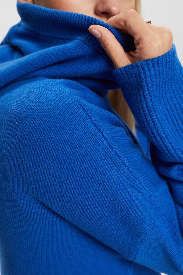 Sweater Hoodie, BRIGHT BLUE, detail image number 1