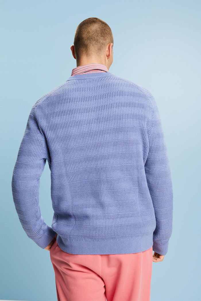 Structured Crewneck Sweater, BLUE LAVENDER, detail image number 3