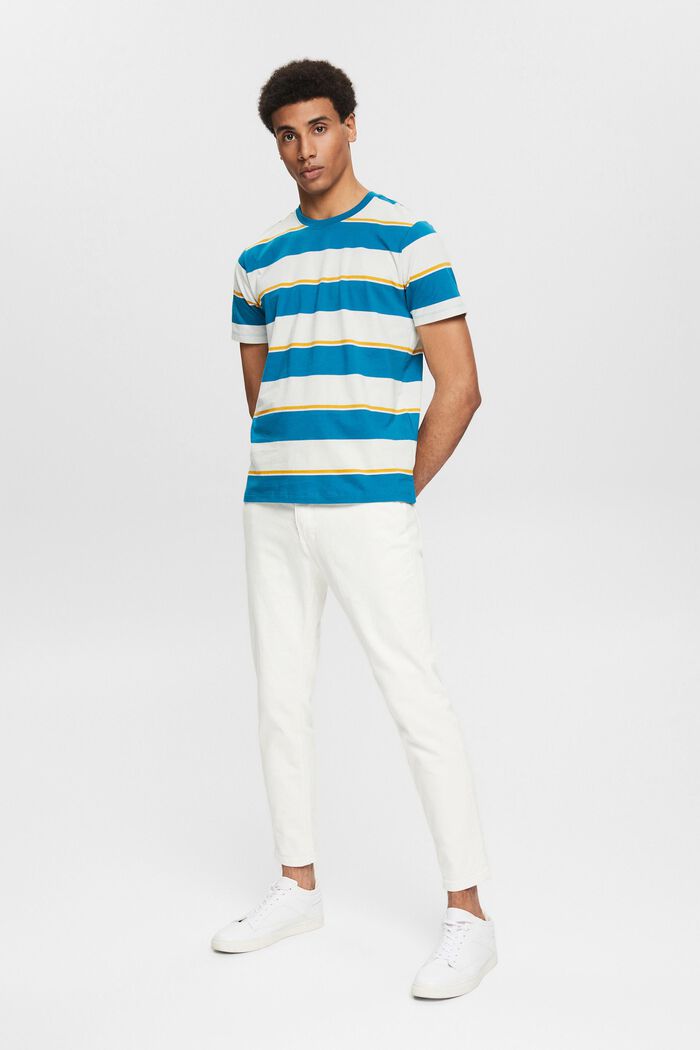 Striped jersey T-shirt, TEAL BLUE, detail image number 2