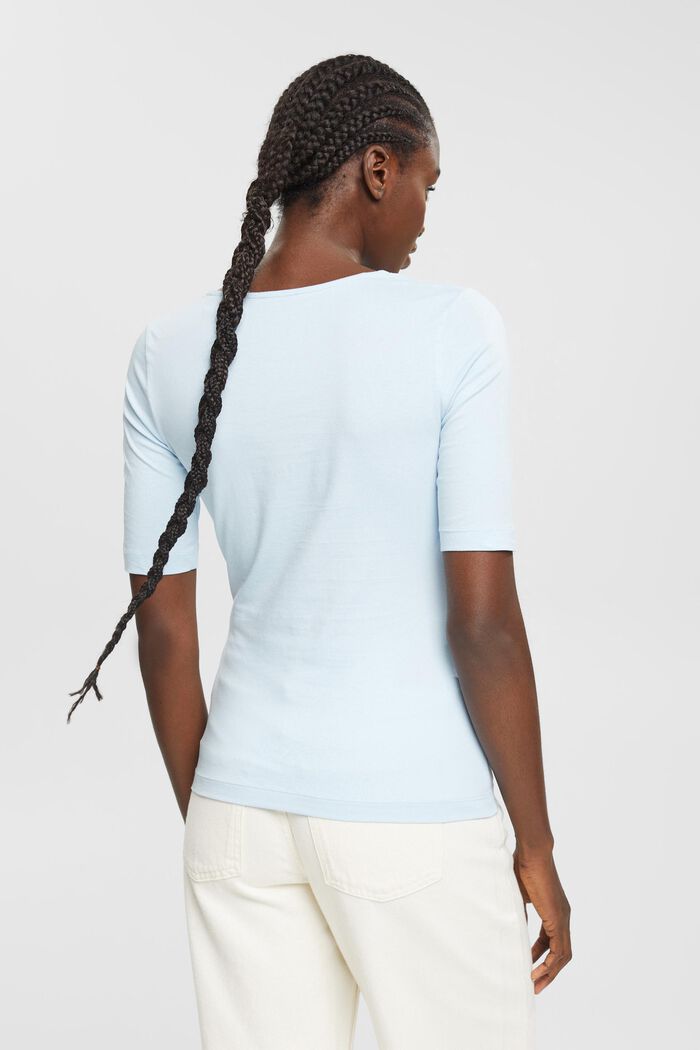 Top with square neckline, PASTEL BLUE, detail image number 3