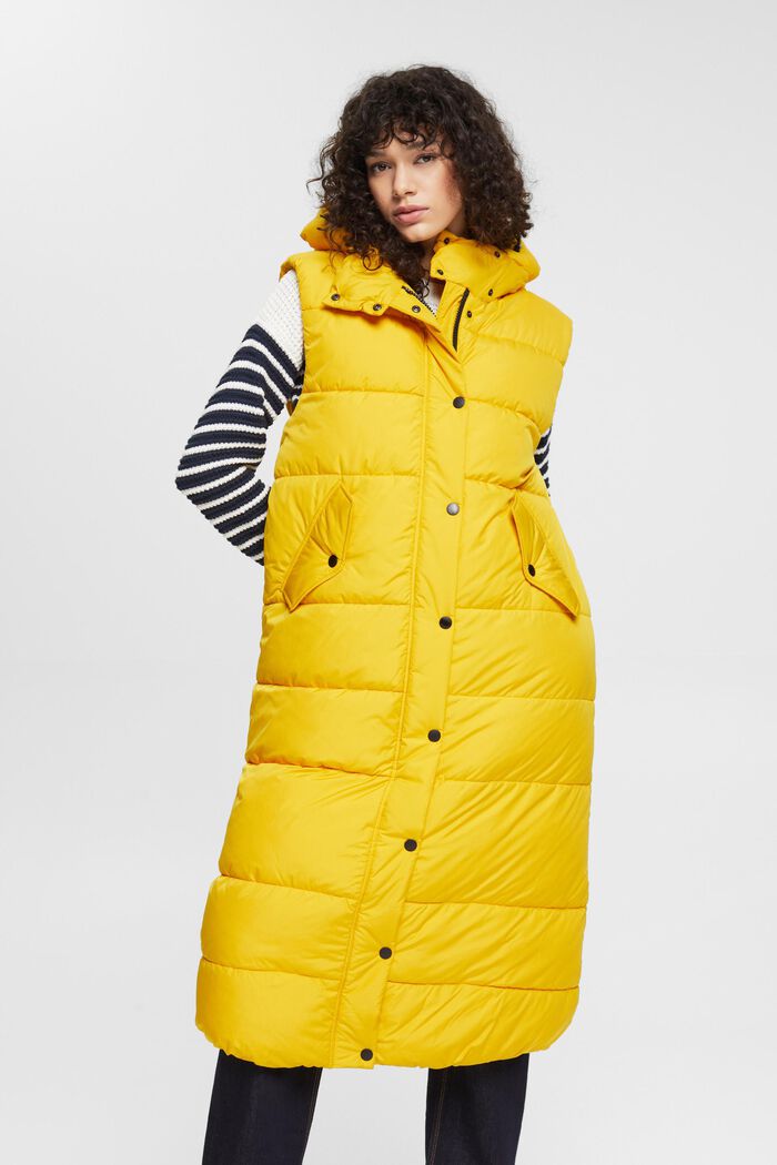 Longline quilted body warmer, SUNFLOWER YELLOW, detail image number 0