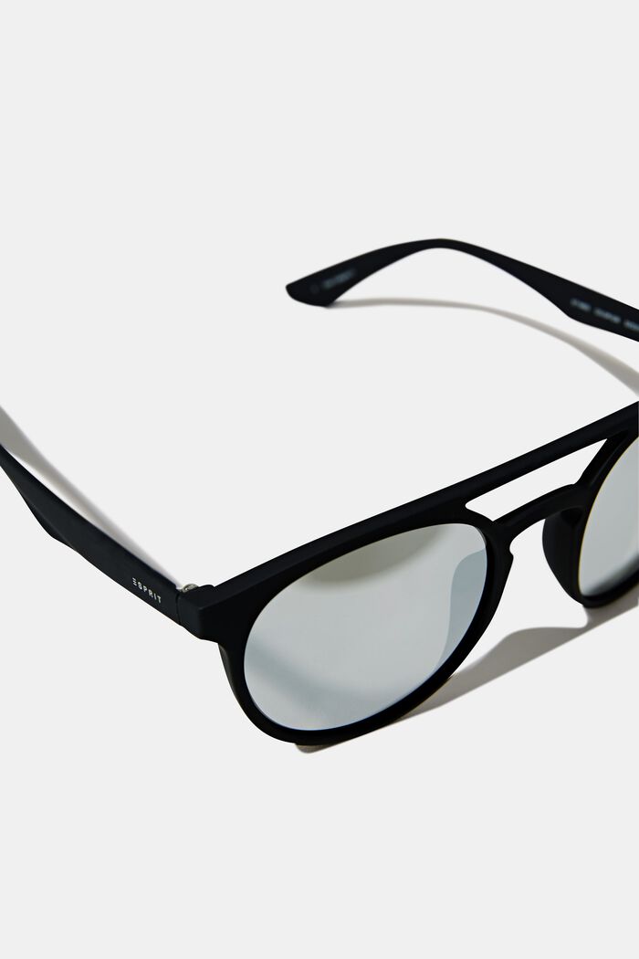 Sunglasses with mirrored lenses, BLACK, detail image number 1