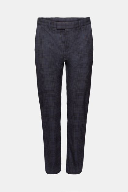 Checkered trousers, DARK BLUE, overview
