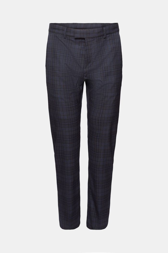 Checkered trousers, DARK BLUE, detail image number 7