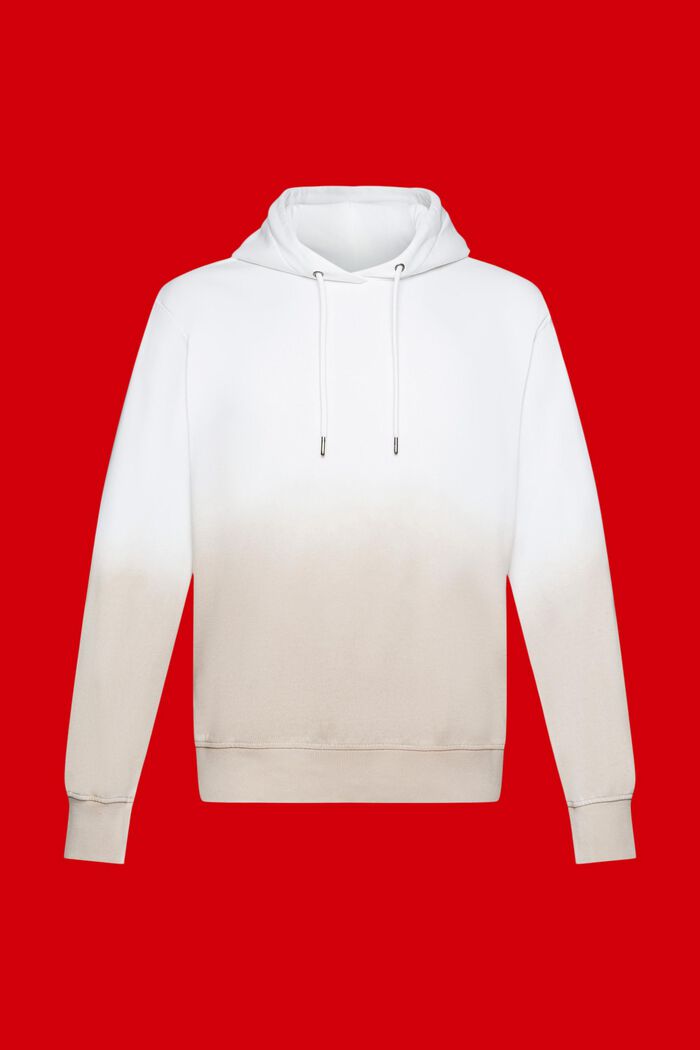 Two-tone sprayed effect hoodie, WHITE, detail image number 5
