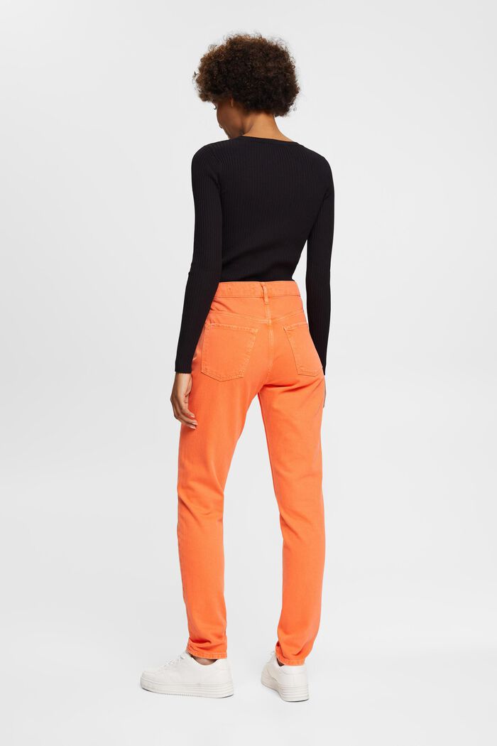 Mom fit twill trousers, ORANGE RED, detail image number 3